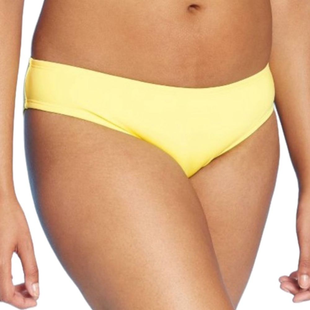 KONA sol Women's Medium Coverage Hipster Bikini Bottom Light Yellow nwt